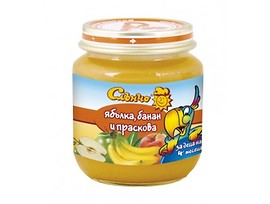 Слънчо Бебешко пюре Ябълкабанан и праскова 4 190 г