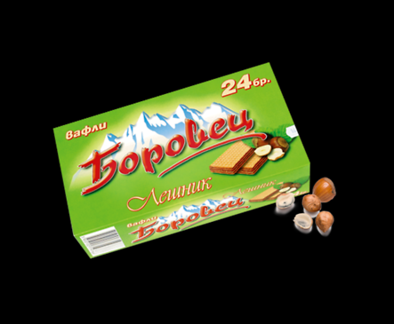 Вафли Боровец Лешник обикновени 24 бр 550 г