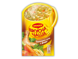 Maggi Вкусна чаша Пилешка супа с фиде 12 г