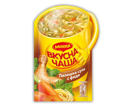 Maggi Вкусна чаша Пилешка супа с фиде 12 г