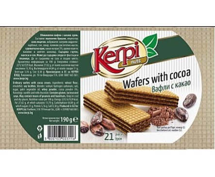 Вафли с какао Керпи 190 г