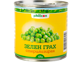 Филикон стерилизиран зелен грах 420 г