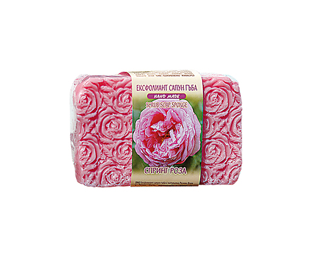 Be Rose Ексфолиант сапун гъба Спринг роза 70 г
