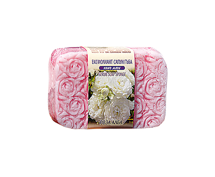 Be Rose Ексфолиант сапун гъба Роза алба 70 г