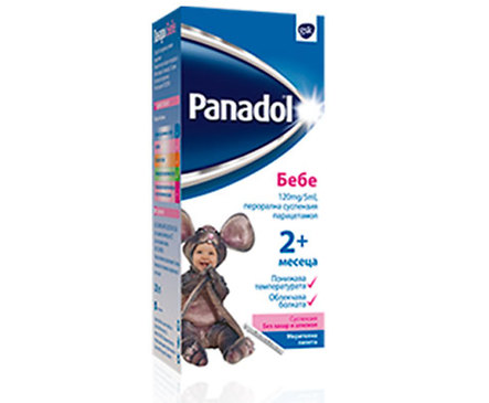 Панадол бебе Panadol baby 120mg5ml суспензия 100 мл