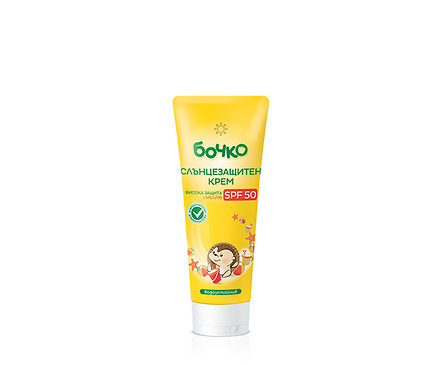 Бочко слънцезащитен крем с пантенол и витамини SPF50 80 г