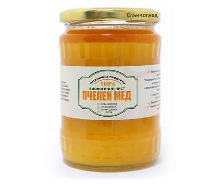 Мед от слънчоглед 100 органичен био продукт 750 г