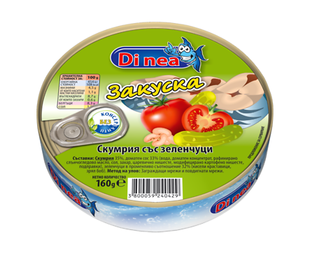 Диавена Di nea скумрия закуска 160 г