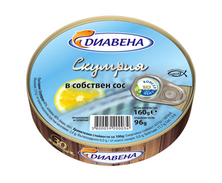 Диавена Скумрия в собствен сос 160 г