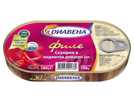 Диавена филе скумрия в подлютен доматен сос 180 г