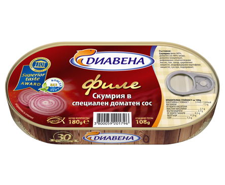 Диавена филе скумрия в специален сос 180 г