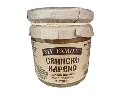 Хорцето смляно свинско месо в буркан тип русенско варено My Family 350 г