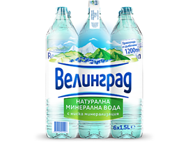 Минерална вода Велинград Alcalia 1500 л кутия 6 бр