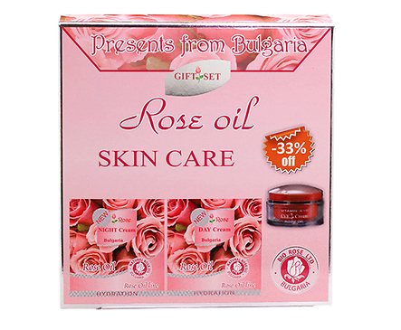 Bio Rose Комплект Дневен нощен и околоочен крем 110 г