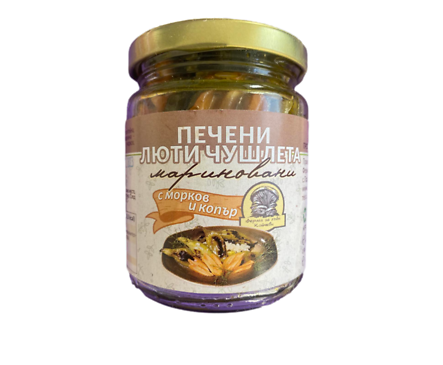Мариновани печени люти чушки с морков и копър Поликраище 275 г