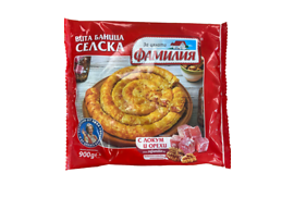 Фамилия Баница селска вита с локум и орехи 900 г