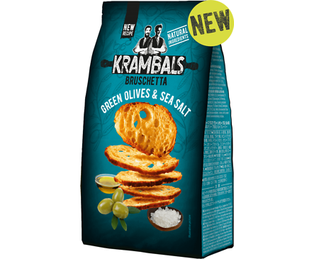 KRAMBALS Брускети с маслини и морска сол 70 г