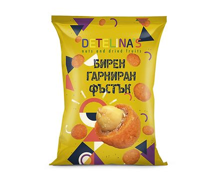 Детелина бирени гарнирани фъстъци 50 г кутия 10 бр