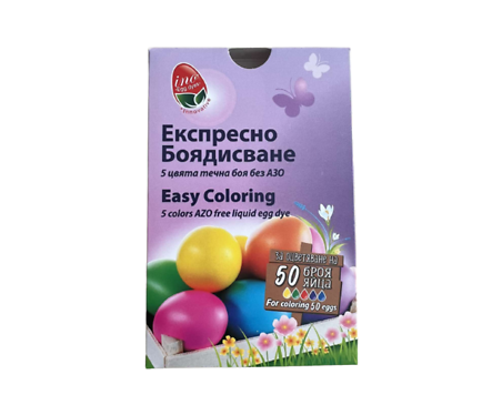 INO Боя за яйца Експресна 5 цвята течна за 50 яйца 20 г