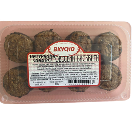 Вкусно Овесени бисквити Натурална сладост 300 г