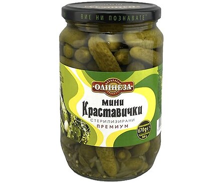 Олинеза Краставици мини стерилизирани 680 г
