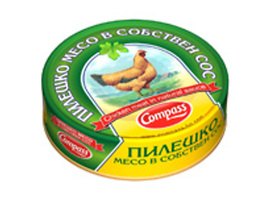 Компас Пилешко месо в собствен сос 180 г