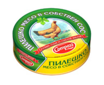 Компас Пилешко месо в собствен сос 180 г