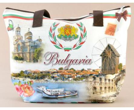 Дамска чанта с картини от България